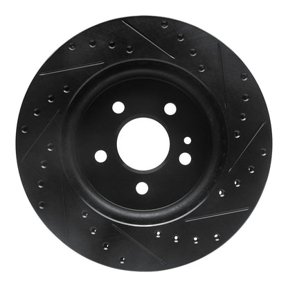 R1 Concepts R1 98-05 Mercedes-Benz ML320 Front Left Drilled & Slotted Black Brake Rotor