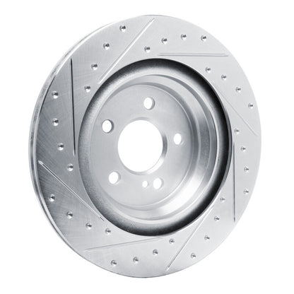 R1 Concepts R1 13-20 Mercedes-Benz SL400 Rear Right Drilled & Slotted Silver Brake Rotor