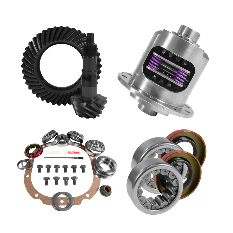Yukon Gear & Axle Yukon 8.8in Ford 3.55 Rear Ring & Pinion Install Kit 31 Spline Positraction 2.99in Axle Bearings
