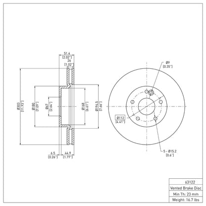 DFC 98-05 Mercedes-Benz ML350 Front Brake Rotor
