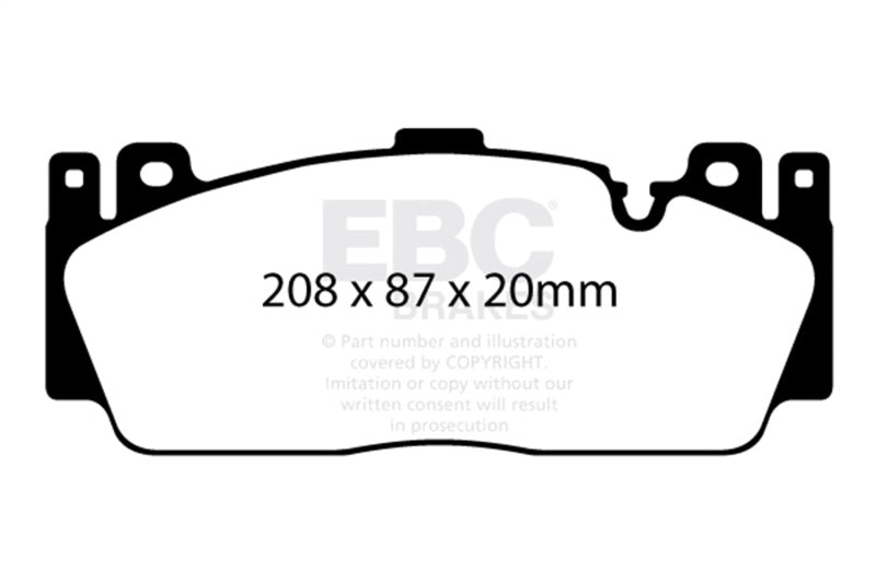 EBC Racing 2018+ BMW M2 Competition 3.0L Twin Turbo RP-X Front Brake Pads