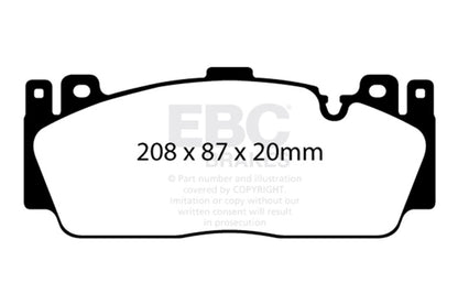 EBC Racing 2018+ BMW M2 Competition 3.0L Twin Turbo RP-X Front Brake Pads