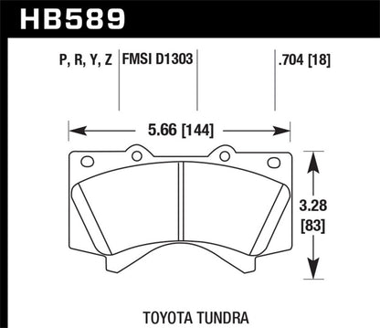 Hawk Performance Hawk 08-10 Toyota Land Cruiser / 07-10 Tundra Super Duty Street Front Brake Pads