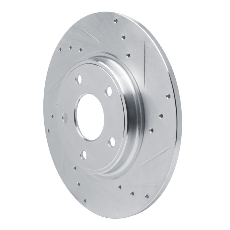 R1 Concepts R1 12-20 Chrysler Town & Country Rear Right Drilled & Slotted Silver Brake Rotor