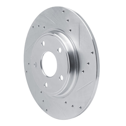 R1 Concepts R1 12-20 Chrysler Town & Country Rear Right Drilled & Slotted Silver Brake Rotor