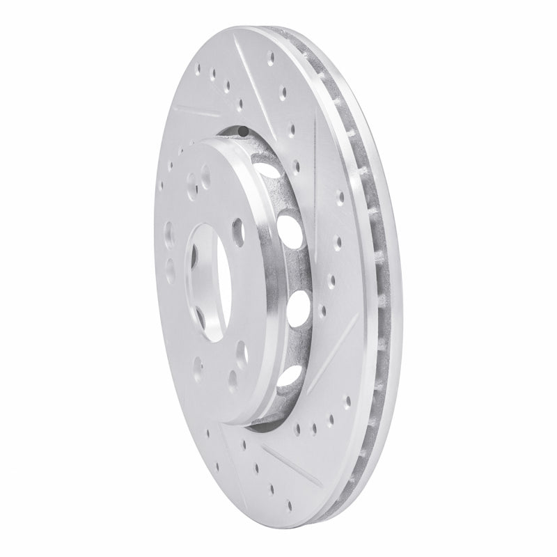 R1 Concepts R1 90-92 Mercedes-Benz 300E Front Right Drilled & Slotted Silver Brake Rotor