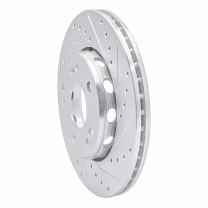 R1 Concepts R1 90-92 Mercedes-Benz 300E Front Right Drilled & Slotted Silver Brake Rotor