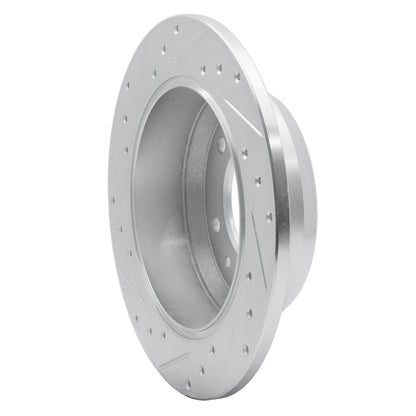 R1 Concepts R1 06-14 Hyundai Entourage Rear Right Drilled & Slotted Silver Brake Rotor