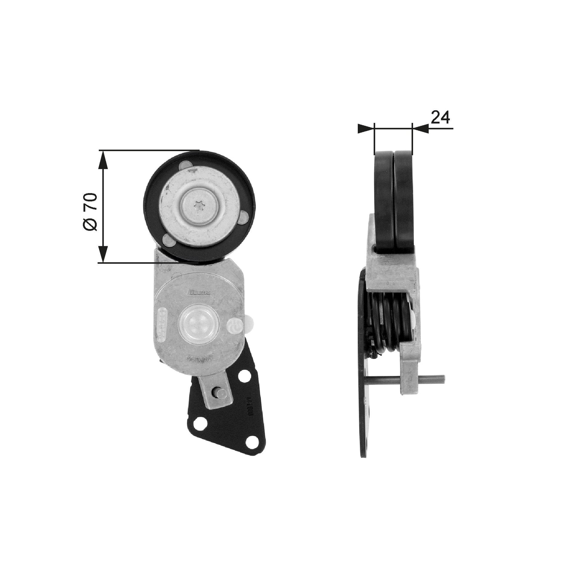 GATES GATT38426 V-Ribbed Belt Tensioner Pulley