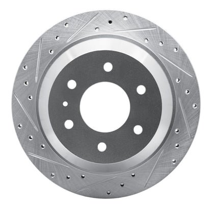 R1 Concepts R1 02-09 Buick Rainier Rear Left Drilled & Slotted Silver Brake Rotor