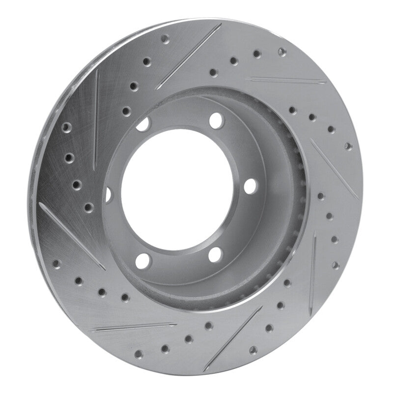 R1 Concepts R1 95-04 Toyota 4Runner Front Right Drilled & Slotted Silver Brake Rotor