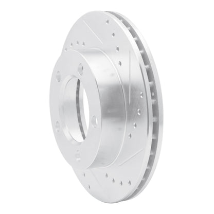 R1 Concepts R1 94-96 Ford F-150 4WD Front Right Drilled & Slotted Silver Brake Rotor