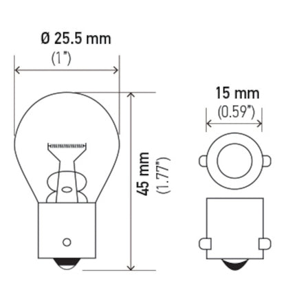 Hella Bulb 1156 12V 27W BA15s S8 (MOQ 10)