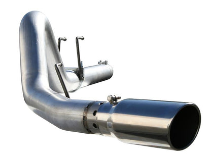 aFe MACHForce XP Exhaust 5in DPF-Back SS 11-13 GM Diesel Trucks V8-6.6L (td) (LML) (Pol Tip)
