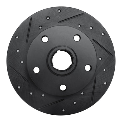R1 Concepts R1 96-08 Audi A4 (Mexico) Rear Left Drilled & Slotted Black Brake Rotor
