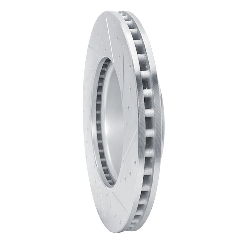 R1 Concepts R1 14-20 Cadillac CT6 Front Left Drilled & Slotted Silver Brake Rotor