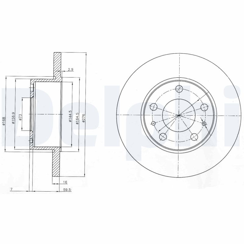 DELPHI BG3753 Brake Disc .