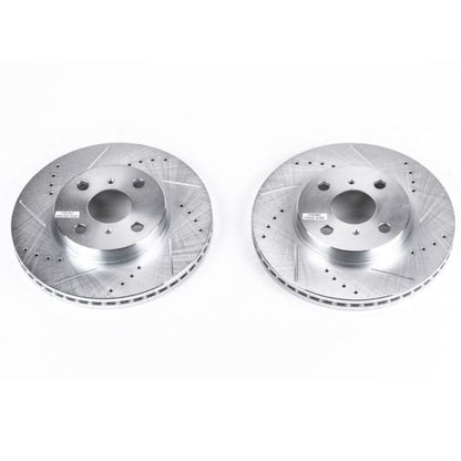 PowerStop Power Stop 04-06 Scion xA Front Evolution Drilled & Slotted Rotors - Pair