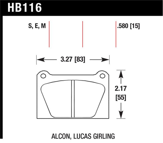 Hawk Performance Hawk Blue 9012 Motorsports Race Pads
