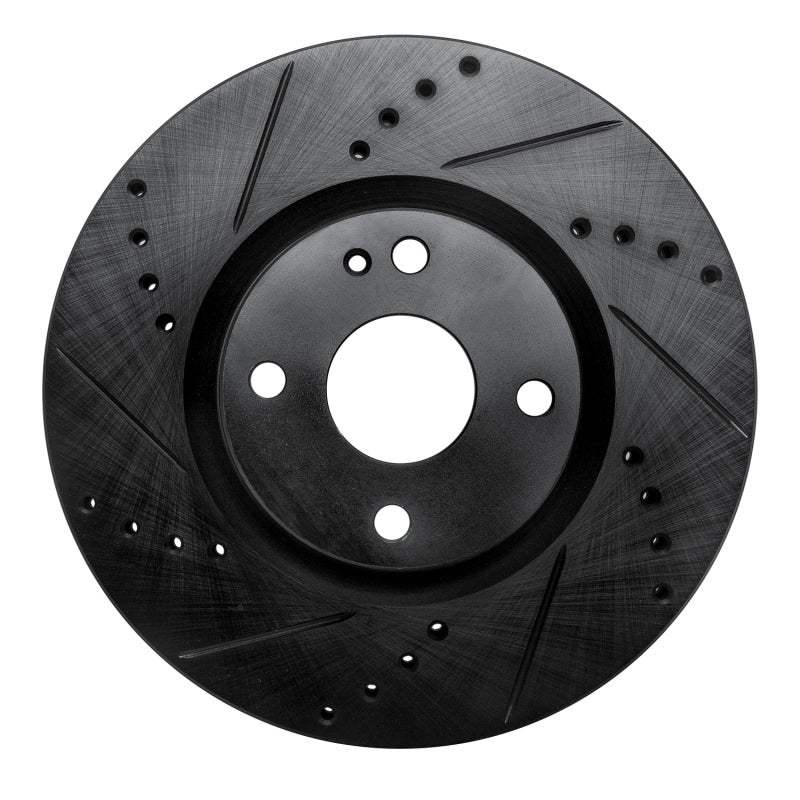 R1 Concepts R1 16-25 Fiat 124 Spider Front Left Drilled & Slotted Black Brake Rotor