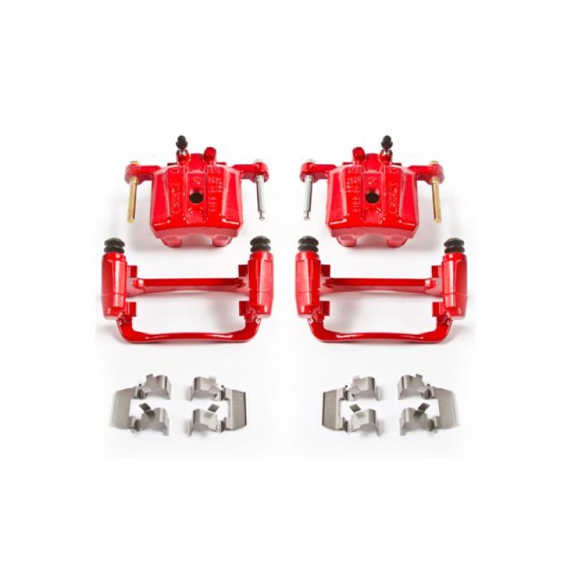 PowerStop Power Stop 06-12 Mitsubishi Eclipse Rear Red Calipers w/Brackets - Pair