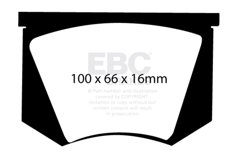 EBC 56-57 Triumph TR3 2.0 Greenstuff Front Brake Pads