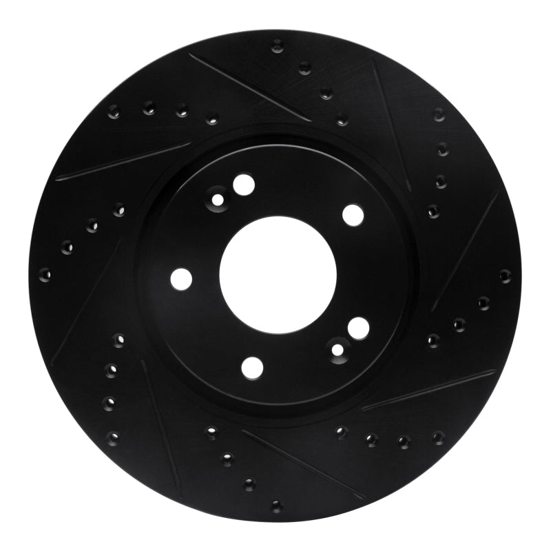 R1 Concepts R1 12-16 Kia Sportage (USA/Canada) Front Right Drilled & Slotted Black Brake Rotor