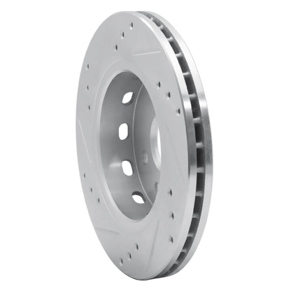 R1 Concepts R1 01-03 Kia SPECTRA Front Right Drilled & Slotted Silver Brake Rotor