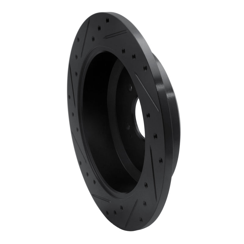 R1 Concepts R1 07-12 Hyundai Veracruz Rear Right Drilled & Slotted Black Brake Rotor