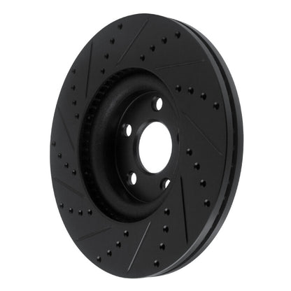 R1 Concepts R1 17-20 Lincoln MKZ Front Right Drilled & Slotted Black Brake Rotor