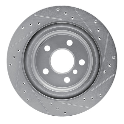 R1 Concepts R1 16-26 BMW 228I Gran Coupe Rear Left Drilled & Slotted Silver Brake Rotor