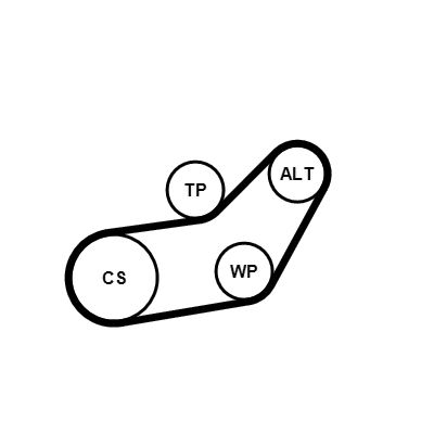 CONTITECH 6PK1045WP2 Water Pump + V-Ribbed Belt Kit