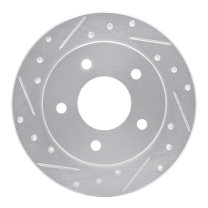 R1 Concepts R1 86-92 Buick Reatta Rear Left Drilled & Slotted Silver Brake Rotor