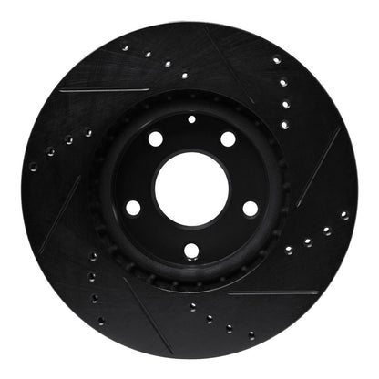 R1 Concepts R1 13-19 Mazda 6 Front Left Drilled & Slotted Black Brake Rotor