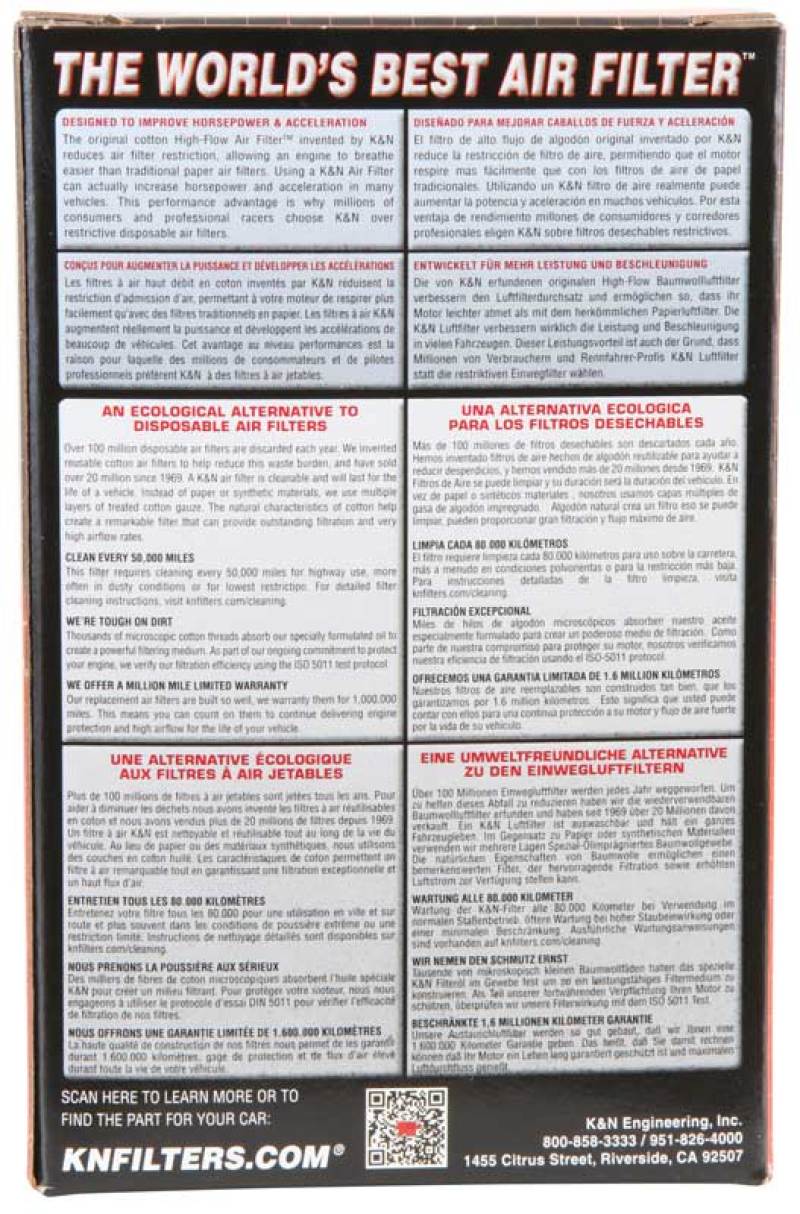K&N Engineering K&N Universal Clamp-On Air Filter 1-15/16in 20 DEG FLG x 3-1/2in OD x 4in H