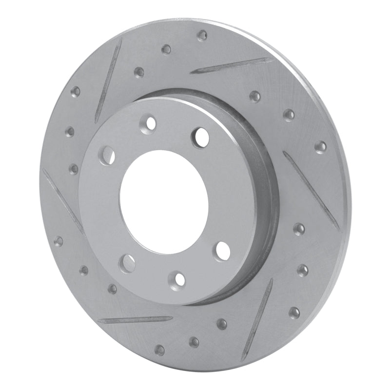 R1 Concepts R1 89-91 Peugeot 405 Rear Left Drilled & Slotted Silver Brake Rotor
