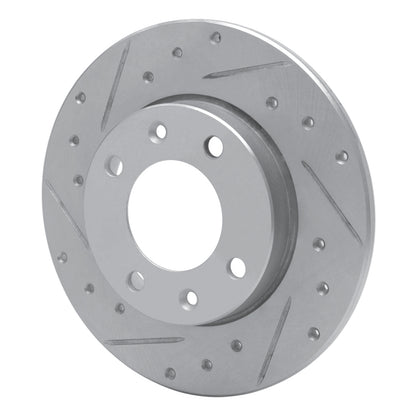 R1 Concepts R1 89-91 Peugeot 405 Rear Left Drilled & Slotted Silver Brake Rotor