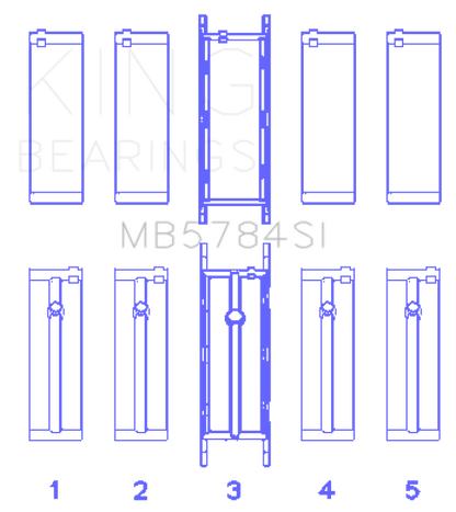 King Engine Bearings BMW N20B20 (Size +0.75mm) Main Bearing Set