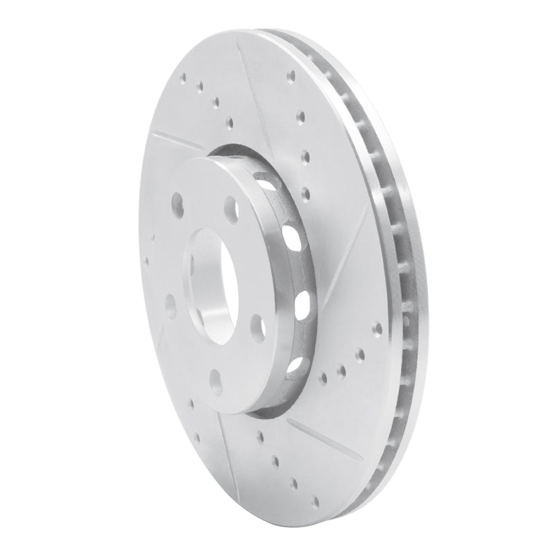 R1 Concepts R1 92-08 Audi A6 Quattro Front Right Drilled & Slotted Silver Brake Rotor