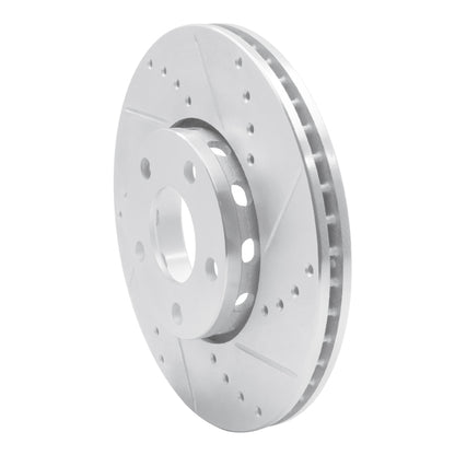 R1 Concepts R1 92-08 Audi A6 Quattro Front Right Drilled & Slotted Silver Brake Rotor