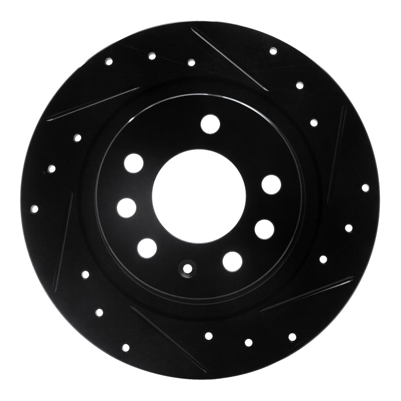R1 Concepts R1 85-92 Chevrolet Camaro Rear Right Drilled & Slotted Black Brake Rotor
