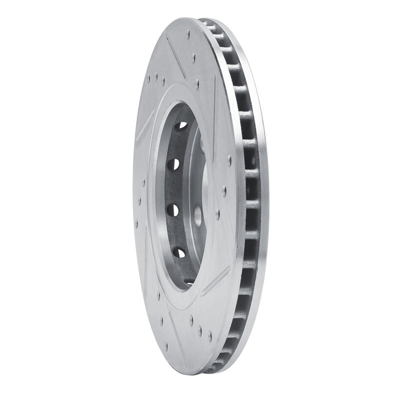 R1 Concepts R1 00-06 Audi TT Quattro Rear Left Drilled & Slotted Silver Brake Rotor
