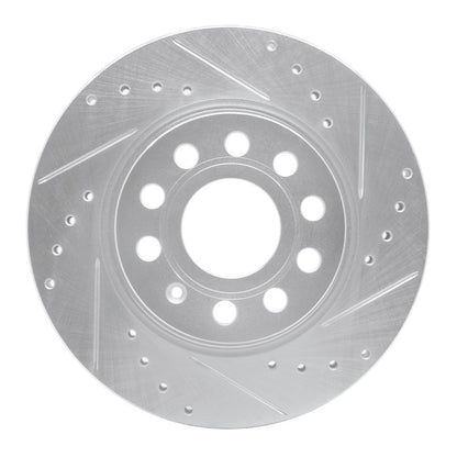 R1 Concepts R1 05-15 Volkswagen Jetta Sedan Front Right Drilled & Slotted Silver Brake Rotor