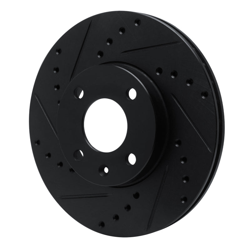 R1 Concepts R1 16-22 Chevrolet SPARK (USA/Canada) Front Left Drilled & Slotted Black Brake Rotor