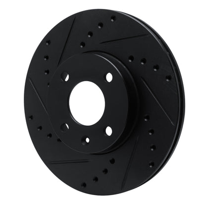 R1 Concepts R1 16-22 Chevrolet SPARK (USA/Canada) Front Left Drilled & Slotted Black Brake Rotor