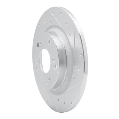 R1 Concepts R1 00-09 Honda S2000 Rear Right Drilled & Slotted Silver Brake Rotor