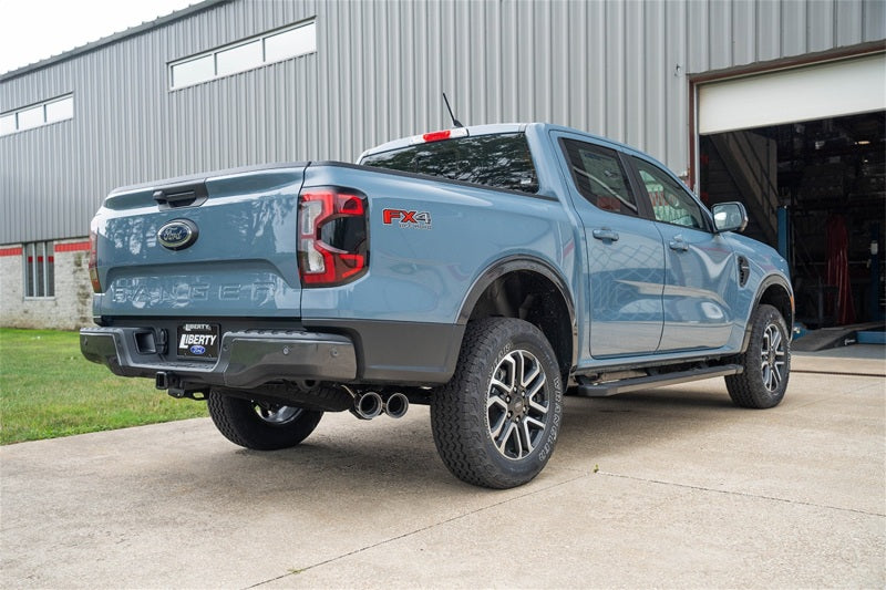 CORSA Performance Corsa 2024-2025 Ford Ranger 3in Cat-Back Exhaust 4in Polished Pro-Series Slash Cut Twin Tip