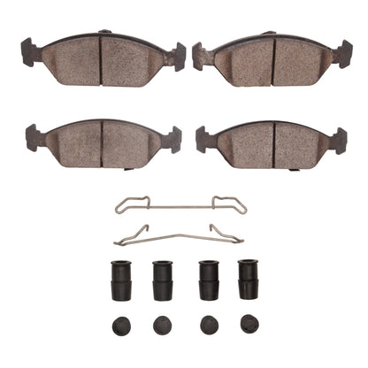 R1 Concepts R1 94-00 Kia Spectra Front Optimum OE Pads & Hardware Kit
