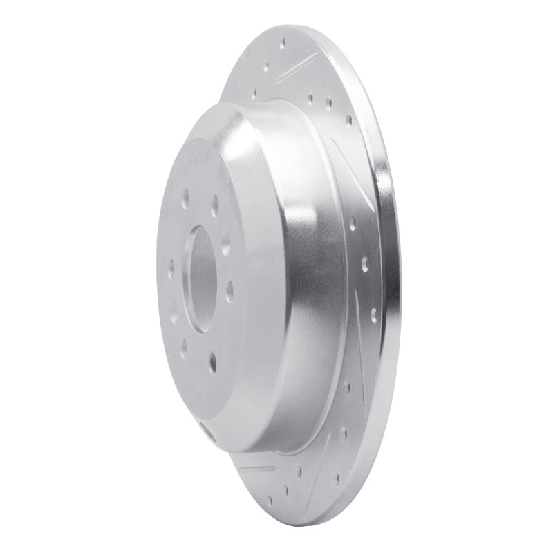 R1 Concepts R1 09-10 Kia BORREGO Rear Left Drilled & Slotted Silver Brake Rotor