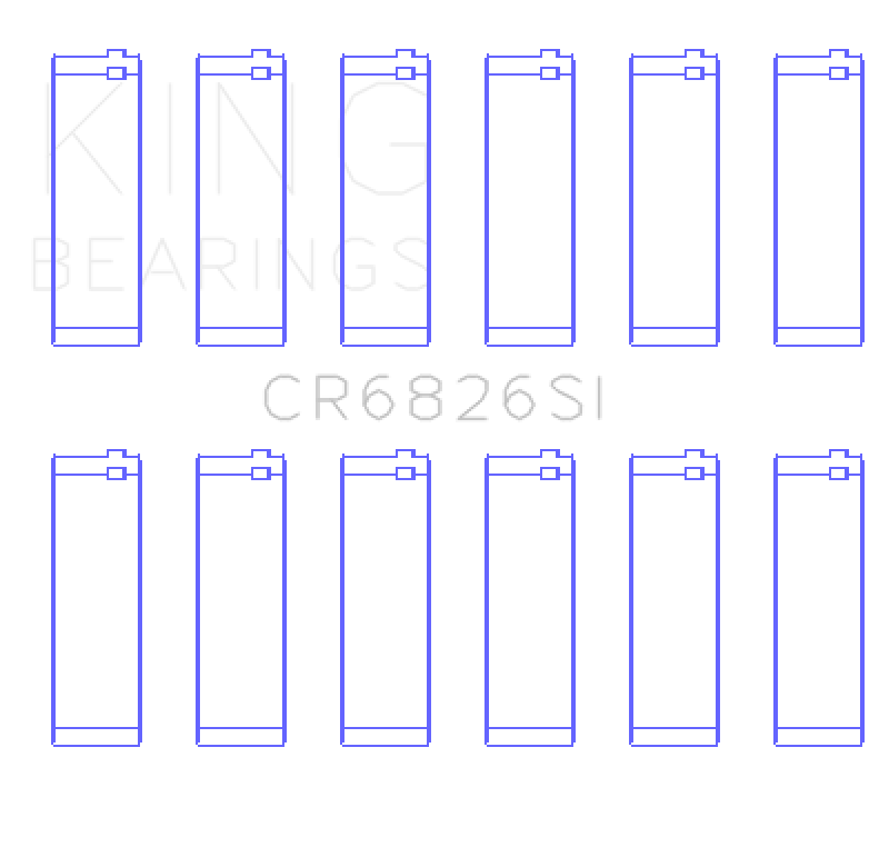 King Engine Bearings Holden 175/190 3.6L (Size +1.0mm) Connecting Rod Bearing Set
